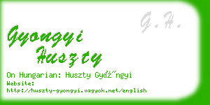 gyongyi huszty business card